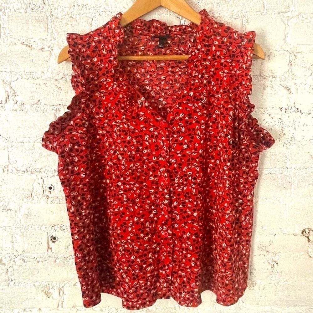 Who What Where Sleeveless Blouse Sz Large